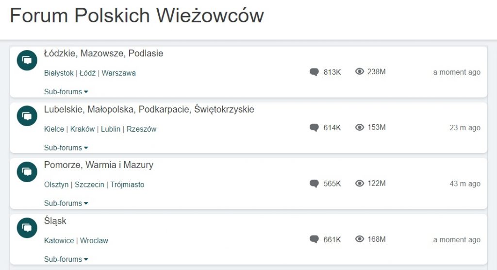 Forum Polskich Wieżowców - działy regionalne, co to dokładnie jest (1)